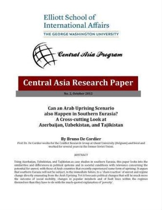 Can an Arab uprising scenario also happen in Southern Eurasia? : a cross- cutting look at Azerbaijan, Uzbekistan, and Tajikistan