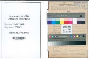 Entnazifizierung Friedrich Reinartz , geb. 25.09.1910 (Kaufmaennischer Angestellter)