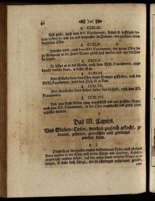 Das III. Capitel. Von Stuben-Oefen, worbey zugleich gekocht, gebraten, gesotten, gewaschen und gemaltzet werden kann.
