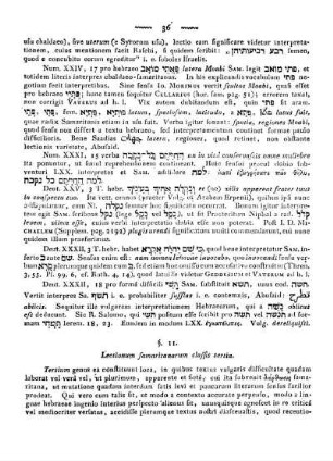 §. 11. Lectionum samaritanarum classis tertia.