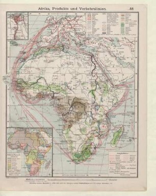 Afrika, Produkte und Verkehrslinien, Politische Übersicht