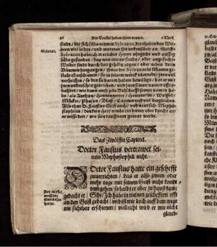 Das Zwölffte Capittel. Doctor Faustus vertrawet seinem Mephostophili nicht.