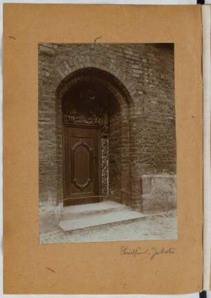 St. Jacobi, Stralsund: Ansicht Seitenportal (aus: Skizzen- und Fotoalbum 25)