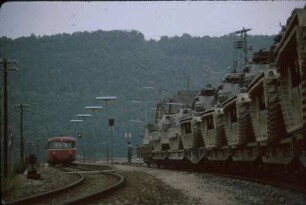 Inzigkofen Zugkreuzung Lok 218 906 Militärzug Schienenbus 797 506 N 6332