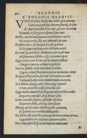 E' Solonis Elegiis.