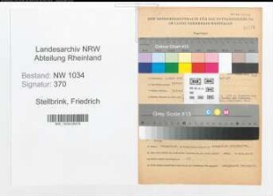 Entnazifizierung Friedrich Stellbrink , geb. 02.03.1893 (Fregattenkapitaen)