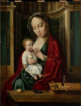 Madonna mit Kind in einer Nische