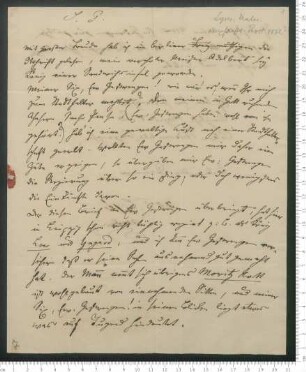 Brief von Johann Peter Lyser an Adelbert von Chamisso