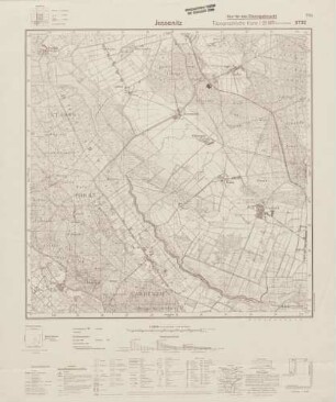 2732 Jessenitz, Topographische Karte 1:25000 (4cm - Karte)