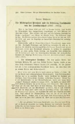 Dritter Abschnitt. Die Wiedergeburt Preußens und die Befreiung Deutschlands von der Fremdherrschaft (1807-1815)
