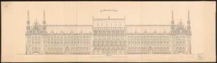 Preußisches Parlament, Berlin Schinkelwettbewerb 1869: Seitenansicht