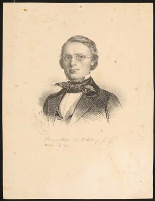 Portrait des Bauakademiestudenten Hermann Wilms: Dem Freund Fritz Müller gewidmetes Portrait