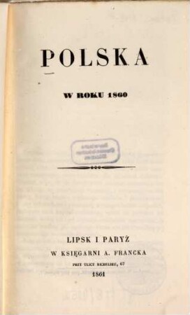 Polska w roku 1860