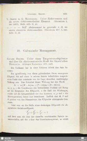 30. Galvanische Messapparate
