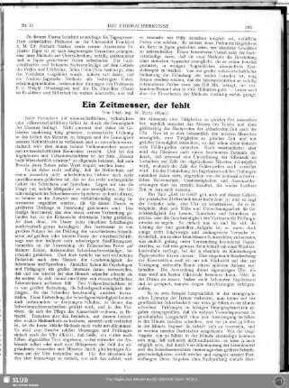 Ein Zeitmesser, der fehlt