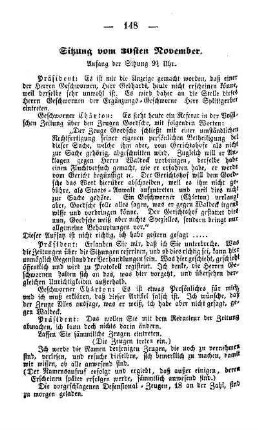 Sitzung vom 30sten November