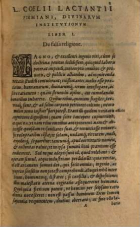 L. Coelii Lactantii Firmiani Divinarum Institutionum Libri VII