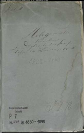 Kirchenbuchduplikat der Evangelischen Gemeinde Lienen (GHT 1830-1844). (Gemeinde: Lienen, Evangelische Gemeinde)