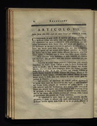 Articolo VIII.
