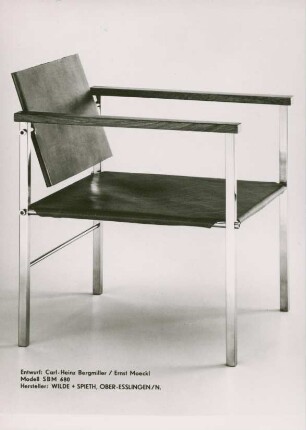 Wilde + Spieth Stahlrohrsessel "SBM 680" von Karl Heinz Bergmiller und Ernst Moeckl