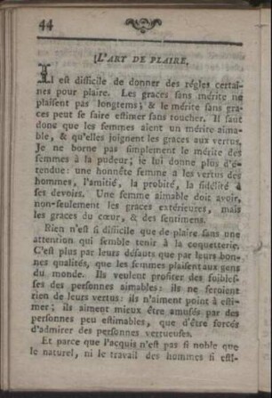 L'art de plaire