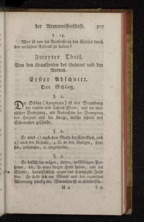 Zweyter Theil. Von den Krankheiten des Gehirns und der Nerven.