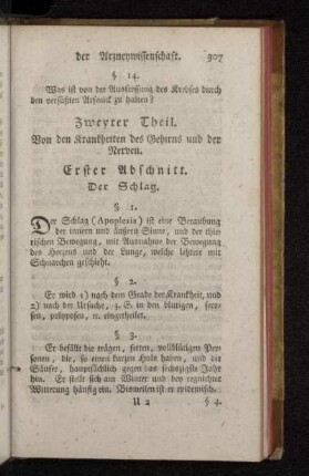 Zweyter Theil. Von den Krankheiten des Gehirns und der Nerven.