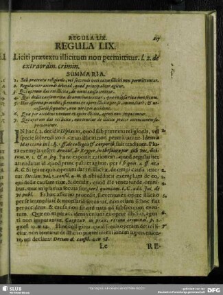 Regula LIX. Liciti praetextu illicitum non permittitur