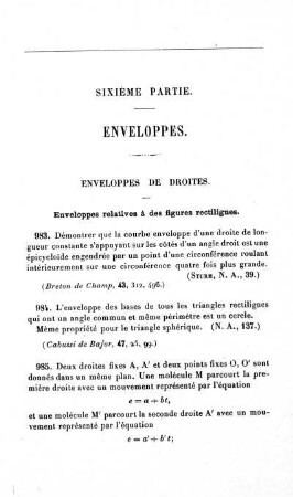 Sixième Partie. Enveloppes.