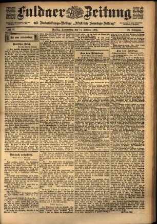 Ausgabe vom Donnerstag, den 14. Februar 1901.