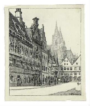 Marktplatz .Ostseite. Um 1930