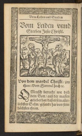 Vom Leiden unnd sterben Jesu Christi.