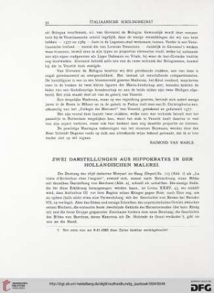 3.Ser. 4.1924: Zwei Darstellungen aus Hippokrates in der holändischen Malerei
