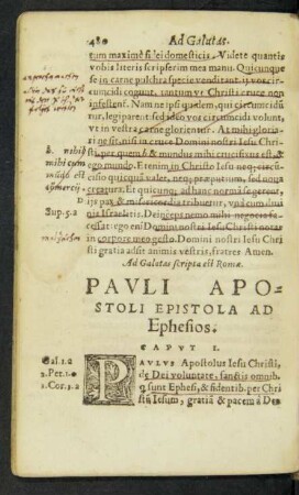 Pauli Apostoli Epistola Ad Ephesios.