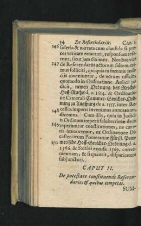 Caput II. De potestate constituendi Referendarios & quibus competat.