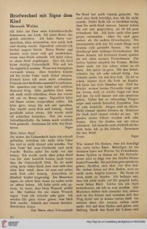 Briefwechsel mit Signe dem Kind