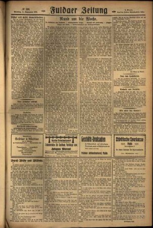 Zweite Ausgabe vom Sonntag, den 11. September 1927.