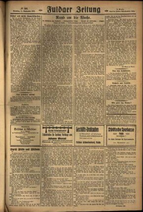 Zweite Ausgabe vom Sonntag, den 11. September 1927.