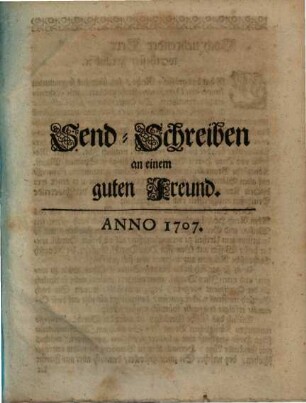 Send-Schreiben an einem guten Freund