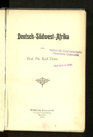 Deutsch-Südwest-Afrika