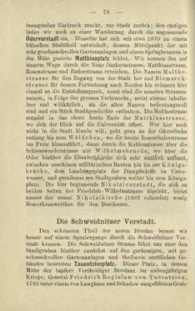 Die Schweidnitzer Vorstadt.