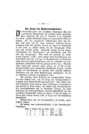 Zur Frage der Reichszuwachssteuer