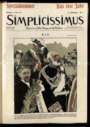 Satirische Wochenzeitschrift Simplicissimus. 16. Jahrgang 1911