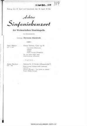 Achtes Sinfoniekonzert