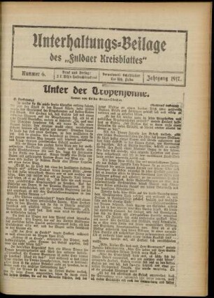 Ausgabe vom Sonntag, den 11. Februar 1917.