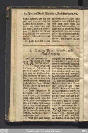 V. Von der Buße, Glauben und Rechtfertigung.