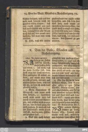 V. Von der Buße, Glauben und Rechtfertigung.