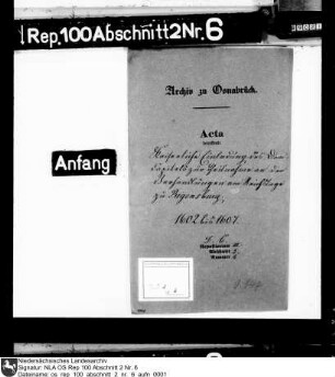 Kaiserliche Einladung des Domkapitels zur Teilnahme an den Verhandlungen am Reichstag zu Regensburg