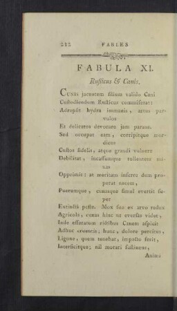 Fabula XI.- XX.