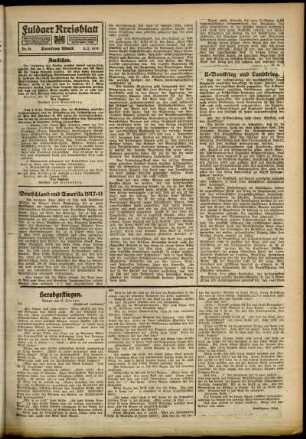 Zweite Ausgabe vom Samstag, den 02. Februar 1918.